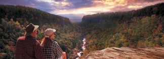 DeKalbCountyLittleRiverCanyonAtSunsetWithCouple