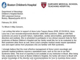 carta enviada pelo hospital