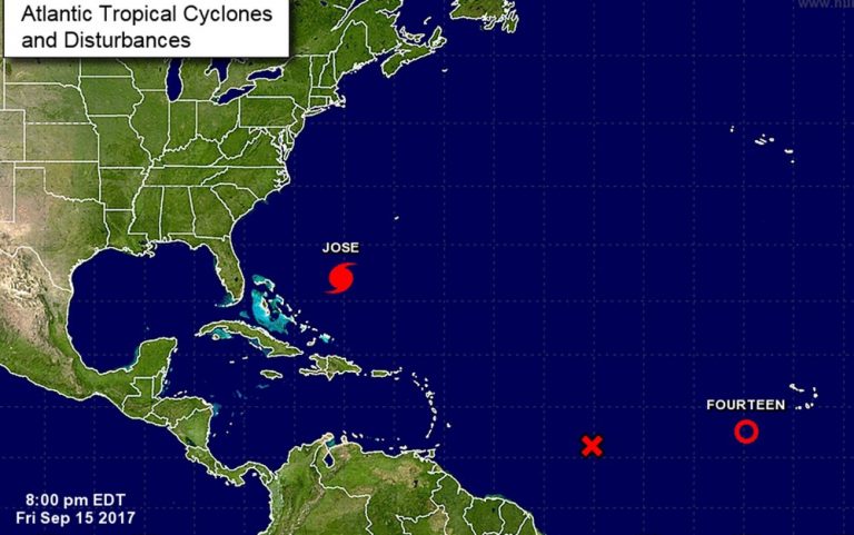 José volta a ter força de furacão e pode atingir Nova York e Nova Inglaterra.